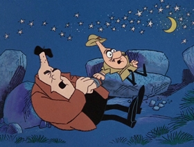 Screenshots from the 1966 DePatie Freleng cartoon Toulouse La Trick