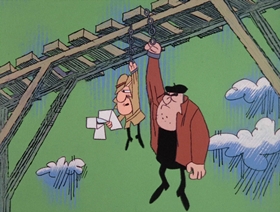 Screenshots from the 1966 DePatie Freleng cartoon Toulouse La Trick