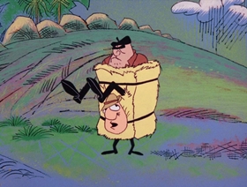 Screenshots from the 1966 DePatie Freleng cartoon Toulouse La Trick