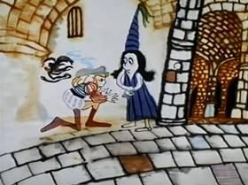 Screenshots from the 1967 Hubley Studio cartoon A Windy Day