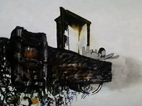 Screenshots from the 1967 Hubley Studio cartoon A Windy Day