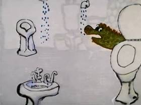 Screenshots from the 1967 Hubley Studio cartoon A Windy Day