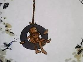 Screenshots from the 1967 Hubley Studio cartoon A Windy Day