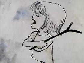 Screenshots from the 1967 Hubley Studio cartoon A Windy Day