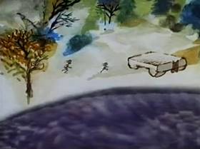 Screenshots from the 1967 Hubley Studio cartoon A Windy Day