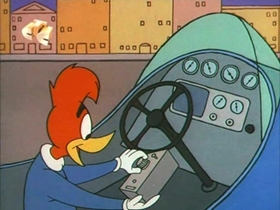 Screenshots from the 1967 Walter Lantz cartoon Secret Agent Woody Woodpecker
