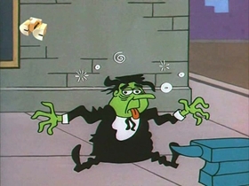 Screenshots from the 1967 Walter Lantz cartoon Secret Agent Woody Woodpecker