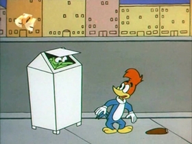 Screenshots from the 1967 Walter Lantz cartoon Secret Agent Woody Woodpecker