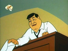 Screenshots from the 1967 Walter Lantz cartoon Secret Agent Woody Woodpecker