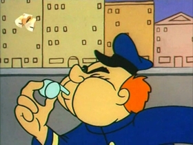 Screenshots from the 1967 Walter Lantz cartoon Secret Agent Woody Woodpecker