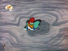 Screenshots from the 1967 Walter Lantz cartoon Secret Agent Woody Woodpecker