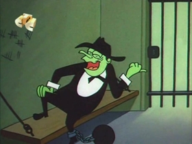 Screenshots from the 1967 Walter Lantz cartoon Secret Agent Woody Woodpecker