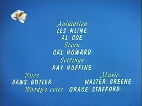 Screenshots from the 1967 Walter Lantz cartoon Secret Agent Woody Woodpecker