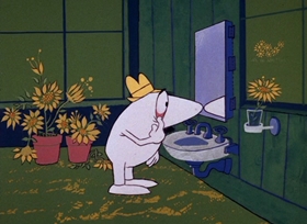 Screenshots from the 1967 DePatie Freleng cartoon Pink Posies