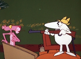 Screenshots from the 1967 DePatie Freleng cartoon Pink Posies