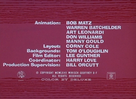 Screenshots from the 1967 DePatie Freleng cartoon Pink Posies