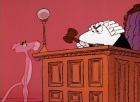 Screenshots from the 1967 DePatie Freleng cartoon Pink of the Litter