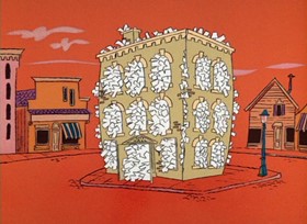 Screenshots from the 1967 DePatie Freleng cartoon Pink of the Litter