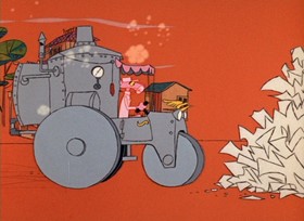 Screenshots from the 1967 DePatie Freleng cartoon Pink of the Litter