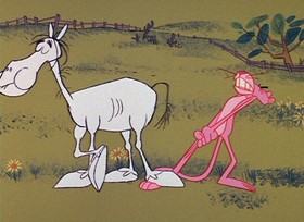 Screenshots from the 1967 DePatie Freleng cartoon Pinto Pink