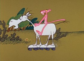 Screenshots from the 1967 DePatie Freleng cartoon Pinto Pink