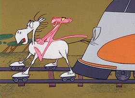 Screenshots from the 1967 DePatie Freleng cartoon Pinto Pink