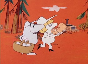 Screenshots from the 1967 DePatie Freleng cartoon Congratulations It