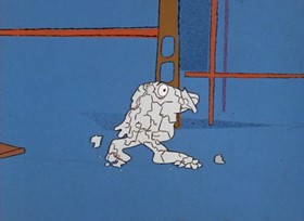 Screenshots from the 1967 DePatie Freleng cartoon Prefabricated Pink