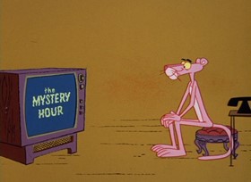 Screenshots from the 1967 DePatie Freleng cartoon The Hand is Pinker than the Eye