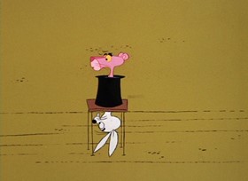 Screenshots from the 1967 DePatie Freleng cartoon The Hand is Pinker than the Eye