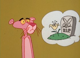 Screenshots from the 1967 DePatie Freleng cartoon The Hand is Pinker than the Eye