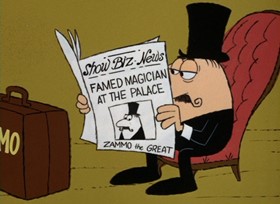 Screenshots from the 1967 DePatie Freleng cartoon The Hand is Pinker than the Eye