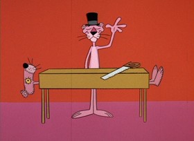 Screenshots from the 1967 DePatie Freleng cartoon Pink Outs
