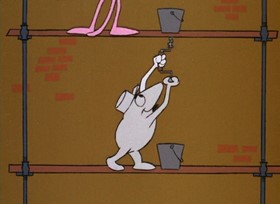Screenshots from the 1967 DePatie Freleng cartoon Pink Outs