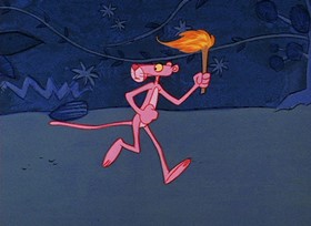 Screenshots from the 1967 DePatie Freleng cartoon Pink Paradise