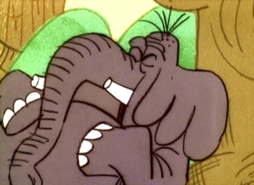 Screenshots from the 1967 Jay Ward Productions cartoon The Malady Lingers On