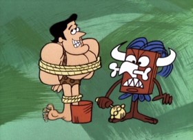 Screenshots from the 1967 Jay Ward Productions cartoon Ungawa the Gorilla God