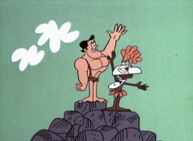 Screenshots from the 1967 Jay Ward Productions cartoon Ungawa the Gorilla God