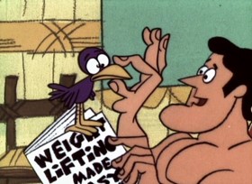 Screenshots from the 1967 Jay Ward Productions cartoon Ungawa the Gorilla God