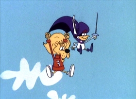 Screenshots from the 1967 Jay Ward Productions cartoon One of our States is Missing