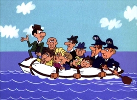 Screenshots from the 1967 Jay Ward Productions cartoon One of our States is Missing