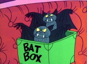 Screenshots from the 1967 Jay Ward Productions cartoon Monster Rally