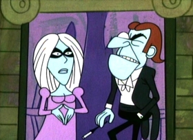 Screenshots from the 1967 Jay Ward Productions cartoon Monster Rally