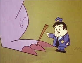 Screenshots from the 1968 Hanna-Barbera cartoon Gadzooka