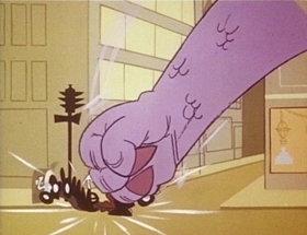 Screenshots from the 1968 Hanna-Barbera cartoon Gadzooka