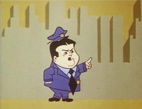 Screenshots from the 1968 Hanna-Barbera cartoon Gadzooka