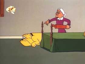 Screenshots from the 1968 Walter Lantz cartoon Woody the Freeloader