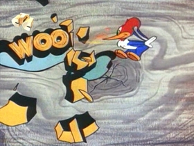 Screenshots from the 1968 Walter Lantz cartoon Woody the Freeloader