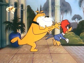 Screenshots from the 1968 Walter Lantz cartoon Woody the Freeloader