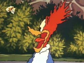 Screenshots from the 1968 Walter Lantz cartoon Woody the Freeloader